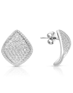 Cercei lungi dama argint, Cercei argint 925 stud lung cu cubic zirconia EA1564-EG-RH-W, bb-shop.ro