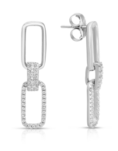 Bijuterii, Cercei argint 925 stud lung cu cubic zirconia ES0503-EG-RH-W, bb-shop.ro