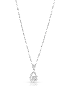 Bijuterii, Colier argint 925 cu cubic zirconia EY0017-CH-RH-W, bb-shop.ro