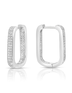 Bijuterii rotunzi dama, Cercei argint 925 rotunzi cu cubic zirconia EY0153-EG-RH-W, bb-shop.ro