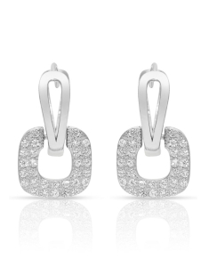 Bijuterii rotunzi dama, Cercei argint 925 rotunzi cu cubic zirconia EY0200-EG-RH-W, bb-shop.ro