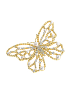 Bijuterii, Brosa Guess Borboleta cu perle si cristale JUBP06116JWYGT-U, bb-shop.ro