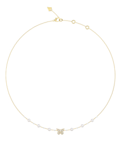 Bijuterii, Colier Guess Borboleta cu cristale si perle JUBN06125JWYGT-U, bb-shop.ro