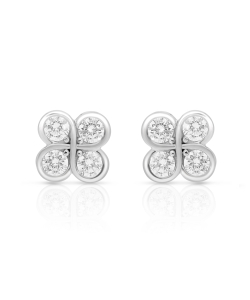 Bijuterii dama argint, Cercei argint 925 stud cu cubic zirconia si floare R2ATA1007U00L8QB0, bb-shop.ro