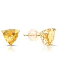 Bijuterii de lux stud, Cercei aur 18 kt stud cu citrin E1907-3-CT-Y, bb-shop.ro