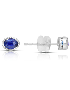 Bijuterii de lux stud, Cercei aur 18 kt stud cu safir E2059-SA-W, bb-shop.ro