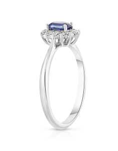 Inele, Inel aur 18 kt cu diamante si safir SR2307-SA-W, bb-shop.ro