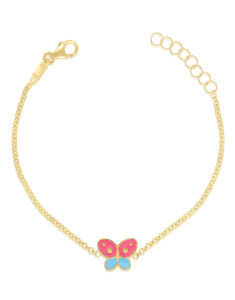 Bratari, Bratara copii Lilu aur 14 kt cu fluturas BR0009311Y, bb-shop.ro