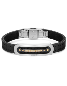 Bijuterii BARAKA, Bratara Baraka Vortex aur 18 kt din silicon cu diamante BR372001GIDN, bb-shop.ro