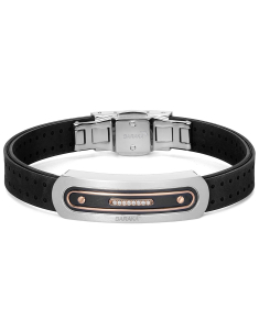 Bijuterii BARAKA, Bratara Baraka Vortex aur 18 kt din silicon cu diamante BR372101RODB, bb-shop.ro