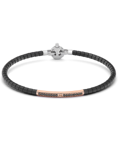 Bijuterii BARAKA, Bratara Baraka Cyborg Ceramic aur 18 kt cu diamante BR373501RODN, bb-shop.ro