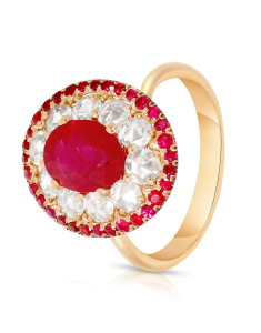 Bijuterii rubin, Inel Giovanni Ferraris Fragranze aur 18 kt cu diamante si rubine AN2183ARRB-1670, bb-shop.ro