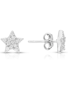 Bijuterii, Cercei argint 925 stud stea cu cubic zirconia ORZ00103-RH-W, bb-shop.ro
