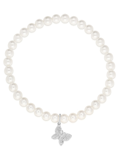 Bijuterii, Bratara argint 925 cu perle si fluture cu cubic zirconia R1AB4UBGWQ00L8Q9Z, bb-shop.ro
