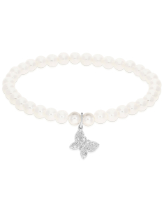 Bijuterii, Bratara argint 925 cu perle si fluture cu cubic zirconia R1AB4UBGWQ00L8Q9Z, bb-shop.ro