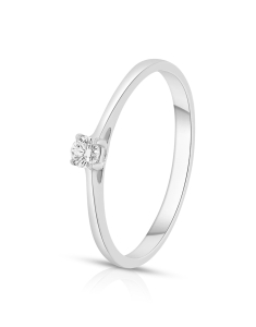 Inele de logodna solitaire, Inel de logodna aur 18 kt solitaire cu diamante RG082182-08-118, bb-shop.ro