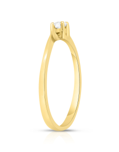Inele de logodna solitaire, Inel de logodna aur 18 kt solitaire cu diamante RG082193-10-218, bb-shop.ro