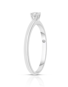 Inele de logodna solitaire, Inel de logodna aur 18 kt solitaire cu diamante RG082849-20-118, bb-shop.ro