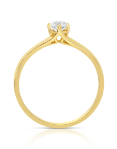 Inele de logodna solitaire, Inel de logodna aur 18 kt solitaire cu diamante RG082854-30-218, bb-shop.ro