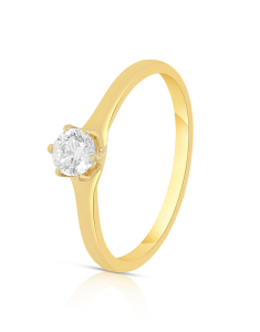 Inele de logodna solitaire, Inel de logodna aur 18 kt solitaire cu diamante RG082854-30-218, bb-shop.ro