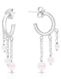 Bijuterii argint perla sintetica, Cercei argint 925 stud cu perle 34896AG-RH-W, bb-shop.ro