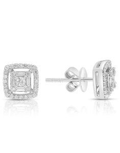 Bijuterii de lux stud, Cercei aur 18 kt stud cu diamante ER098158-118, bb-shop.ro