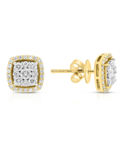 Bijuterii de lux stud, Cercei aur 18 kt stud cu diamante ER097677-218, bb-shop.ro