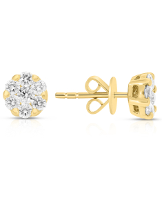 Bijuterii de lux stud, Cercei aur 18 kt stud cu diamante ER097115-03-218, bb-shop.ro