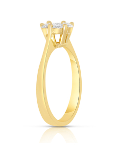 Inele de logodna dama, Inel de logodna aur 18 kt cu diamante RG097918-03-218, bb-shop.ro