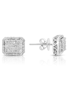 Bijuterii de lux stud, Cercei aur 18 kt stud cu diamante ER098632-118, bb-shop.ro