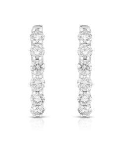 Bijuterii, Cercei aur 18 kt rotunzi cu diamante ER016361-118, bb-shop.ro