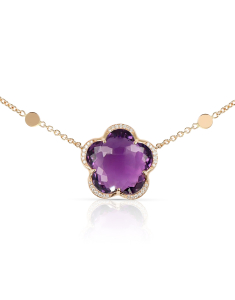 Bijuterii aur 18 kt, Colier Pasquale Bruni Bon Ton aur 18 kt cu diamante si ametist 16810R, bb-shop.ro