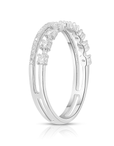 Bijuterii dama, Inel aur 14 kt cu diamante SR35782-W, bb-shop.ro