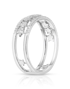 Bijuterii aur 14 kt, Inel aur 14 kt cu diamante SR28253-W, bb-shop.ro