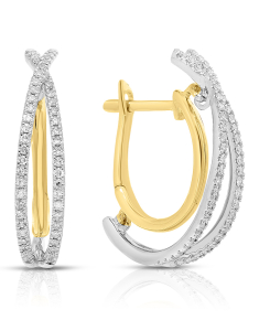 Bijuterii, Cercei aur 14 kt cu diamante SE58691-WY, bb-shop.ro