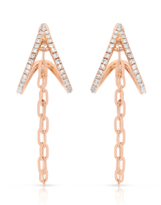 Bijuterii, Cercei aur 14 kt stud lung cu diamante SE45819-P, bb-shop.ro