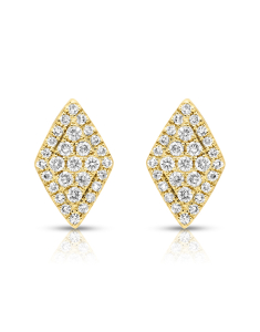 Bijuterii, Cercei aur 14 kt stud cu diamante SE26639-Y, bb-shop.ro