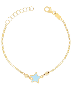 Bijuterii, Bratara copii Lilu aur 14 kt cu steluta BBLG00435Y-b, bb-shop.ro