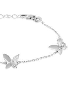 Bijuterii argint, Bratara argint 925 cu cubic zirconia si fluture BRZ00235-RH-W, bb-shop.ro