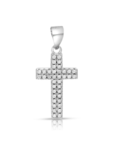 Pandantive dama cubic zirconia, Pandantiv argint 925 cruce cu cubic zirconia PSP0323-RH-W, bb-shop.ro