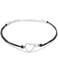 Bratari dama argint, Bratara argint 925 snur cu inima PSB1184-RH-BK, bb-shop.ro