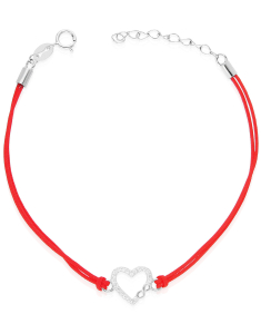 Bratari dama argint, Bratara argint 925 snur cu inima si infinit PSB1482-RH-R-W, bb-shop.ro