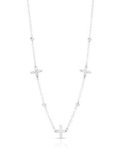 Bijuterii dama argint, Colier argint 925 cu floare PSG1086-RH, bb-shop.ro