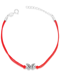Bratari dama argint, Bratara argint 925 snur cu cubic zirconia si fluture PSB1201-RH-R-W, bb-shop.ro
