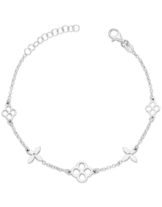 Bratari dama argint, Bratara argint 925 cu floare PSB1494-RH, bb-shop.ro