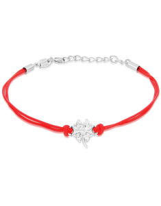 Bratari dama argint, Bratara argint 925 snur cu cubic zirconia si trifoi PSB1484-RH-R-W, bb-shop.ro