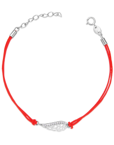 Bratari dama argint, Bratara argint 925 snur cu cubic zirconia si aripa PSB1204-RH-R-W, bb-shop.ro