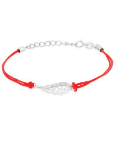 Bratari dama argint, Bratara argint 925 snur cu cubic zirconia si aripa PSB1204-RH-R-W, bb-shop.ro