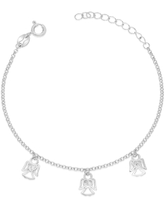 Bijuterii MARIBELLE, Bratara copii Maribelle argint 925 cu cubic zirconia si ingeras PSBK0140-RH-W, bb-shop.ro