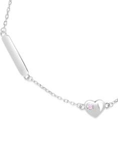 Bratari argint, Bratara copii Maribelle argint 925 cu cubic zirconia si inimioara PSBK0247-RH-P, bb-shop.ro